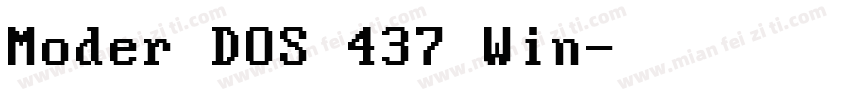 Moder DOS 437 Win字体转换